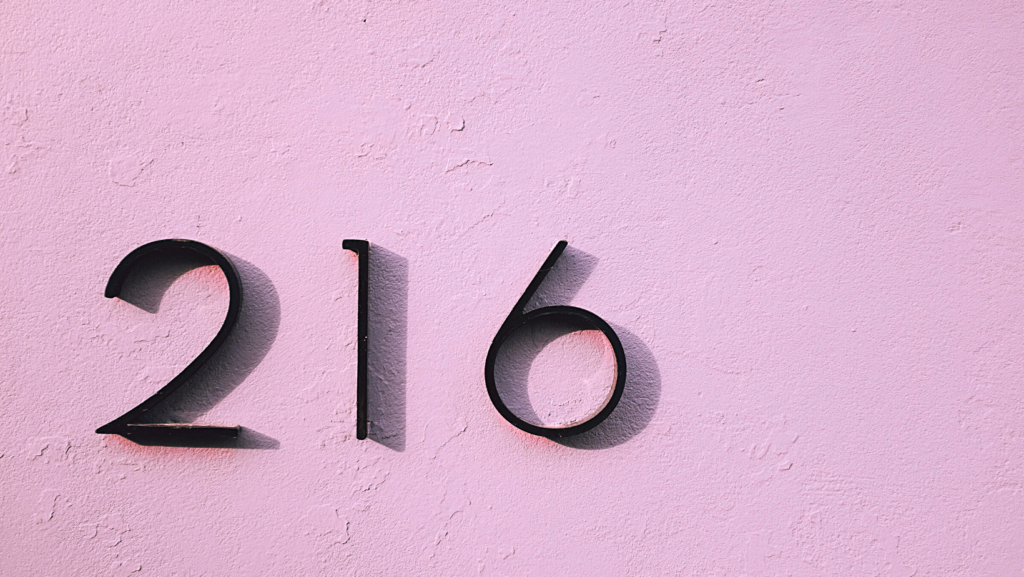 address numbers on side of building