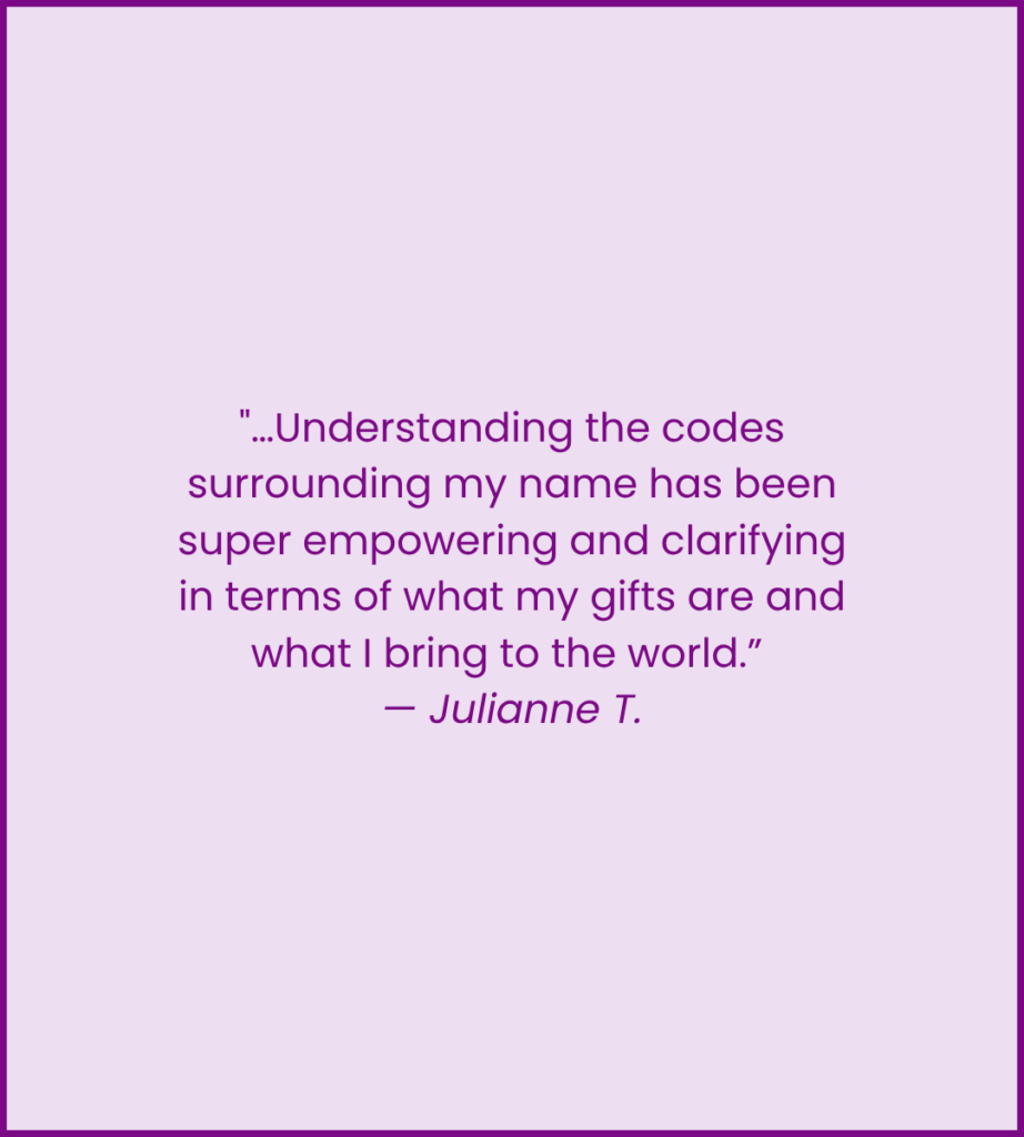 Julianne's empowering testimonial quote