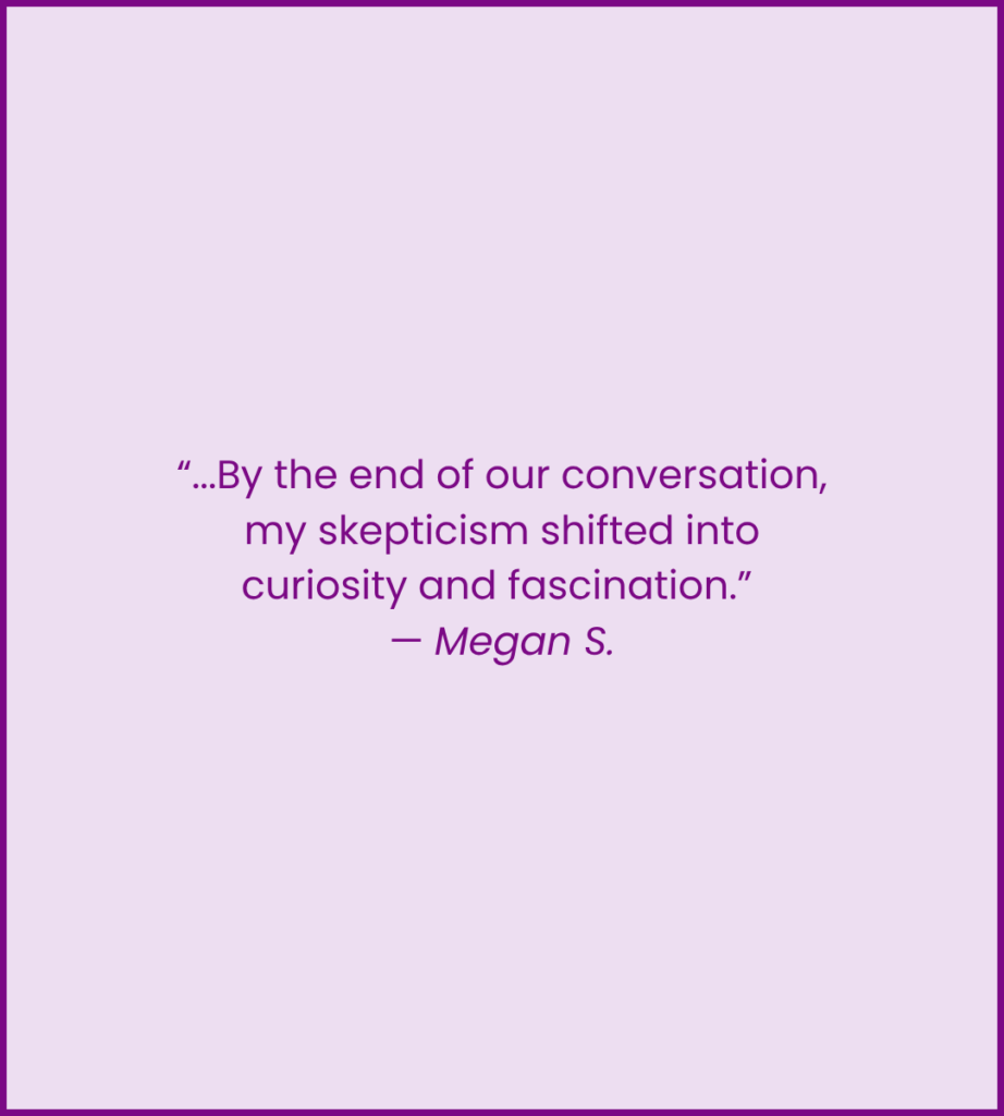 Megan's fascinating conversation feedback