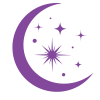 Moon and stars graphic