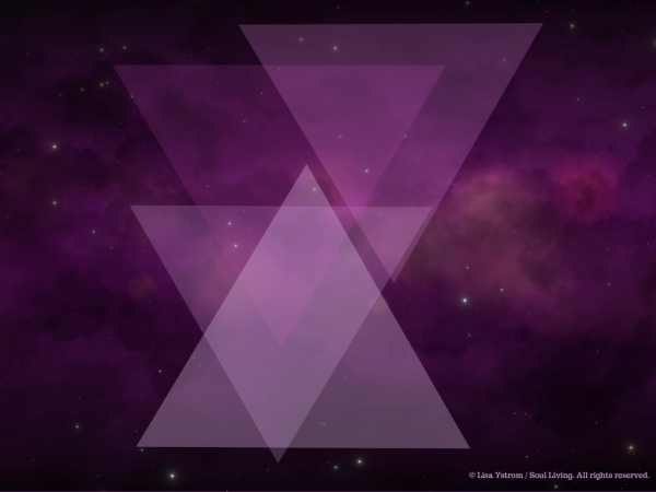 Cosmic background with overlapping triangles